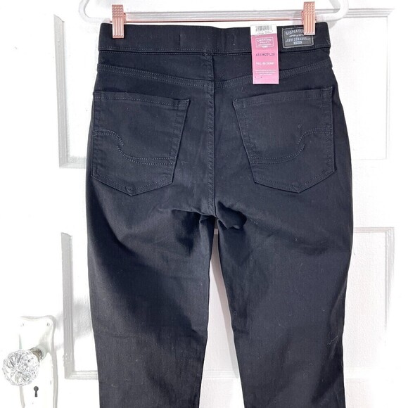 Levi's Signature Jeans Womens 27 x 28 Black Pull-On Skinny High Rise Stretch NEW - Picture 5 of 13